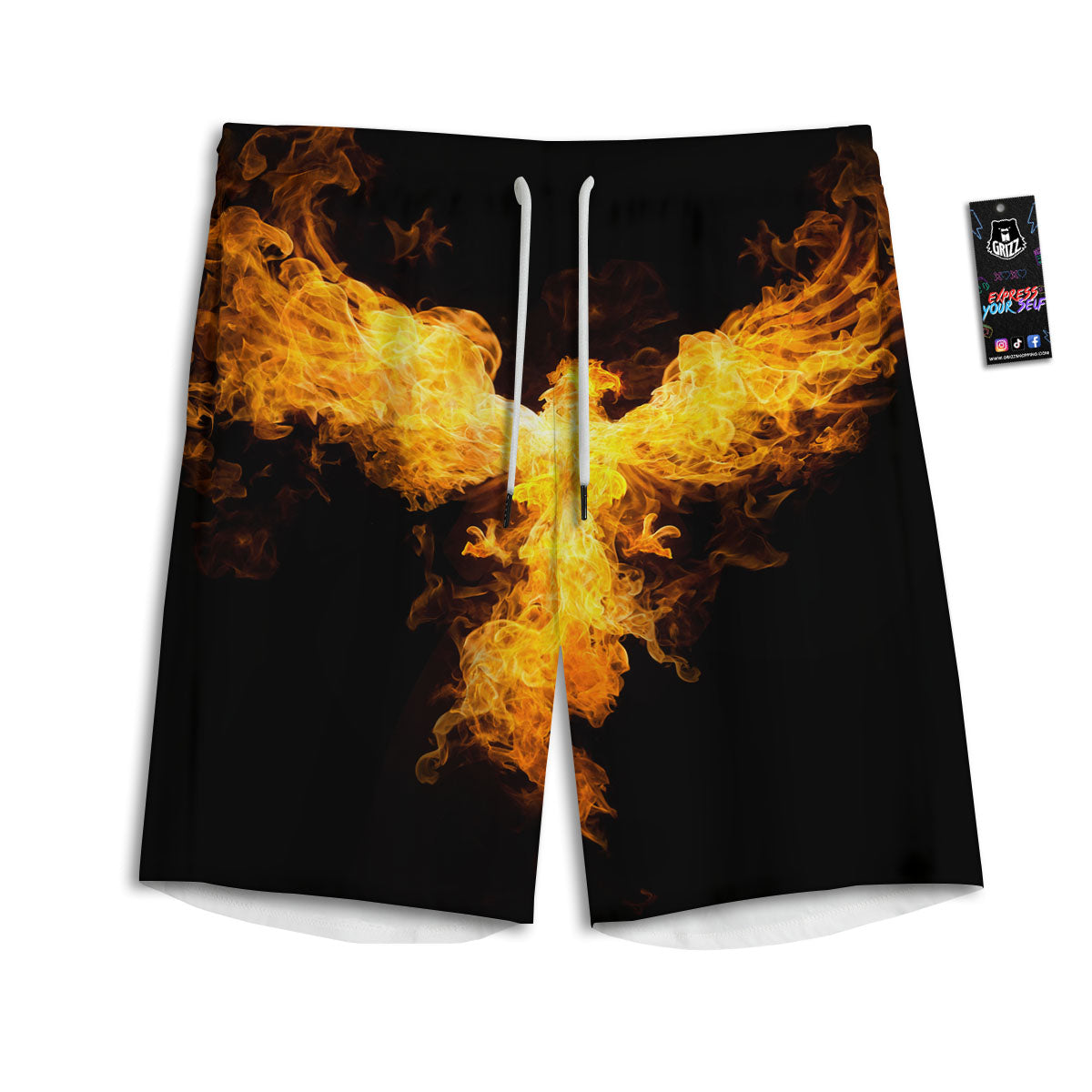 Firebird Phoenix Print Men's Athletic Shorts