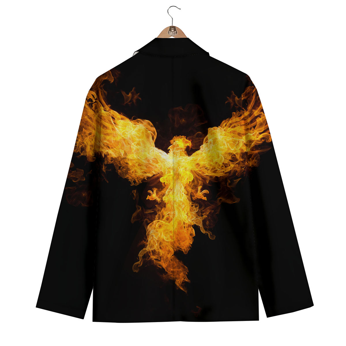 Firebird Phoenix Print Men's Blazer-grizzshop
