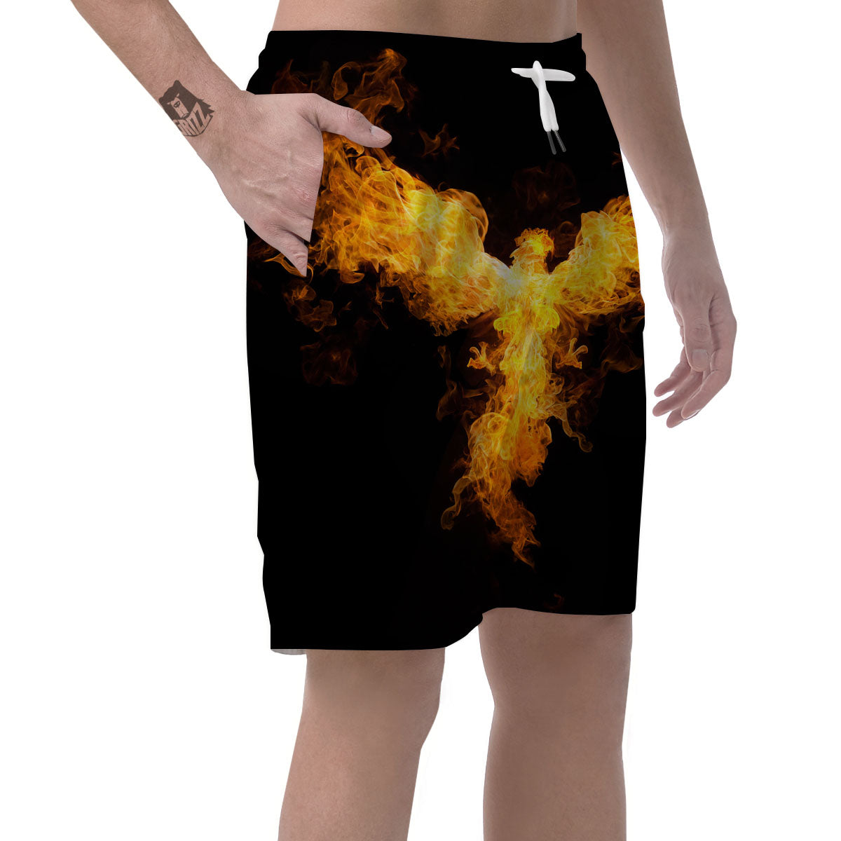 Firebird Phoenix Print Men's Shorts-grizzshop