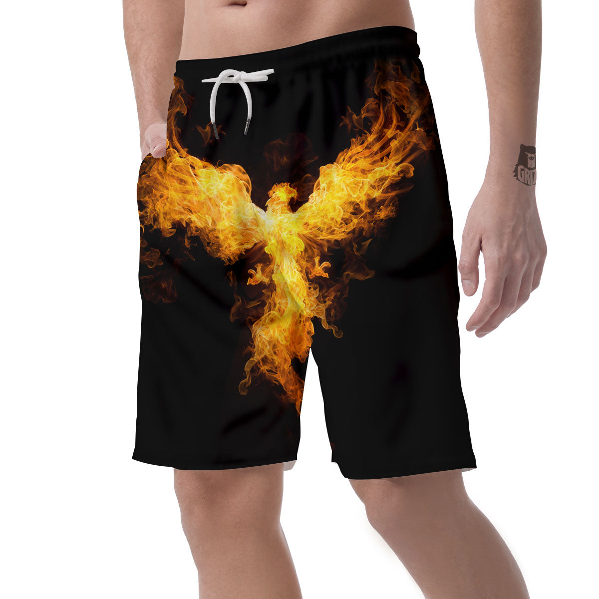 Firebird Phoenix Print Men's Shorts-grizzshop