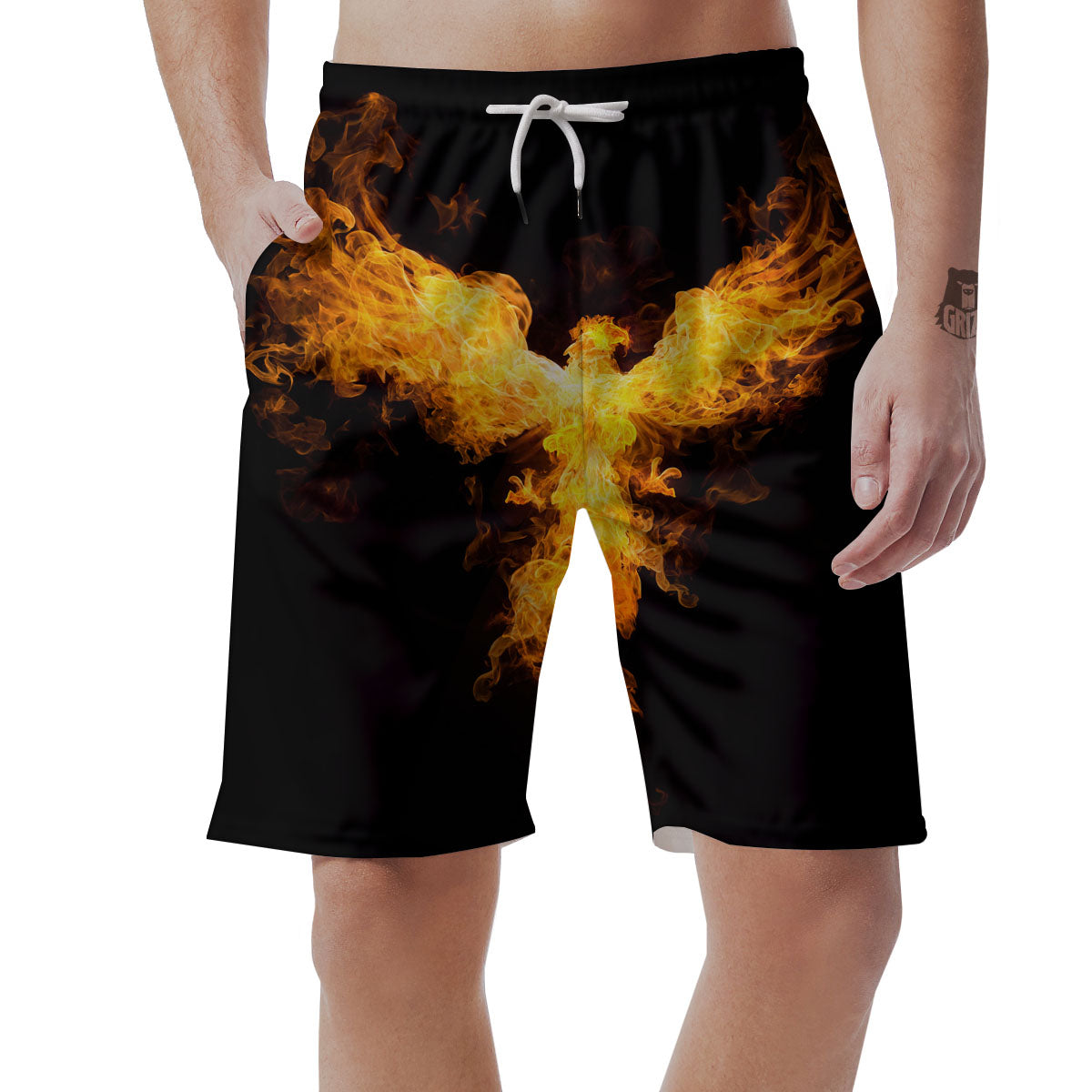Firebird Phoenix Print Men's Shorts-grizzshop
