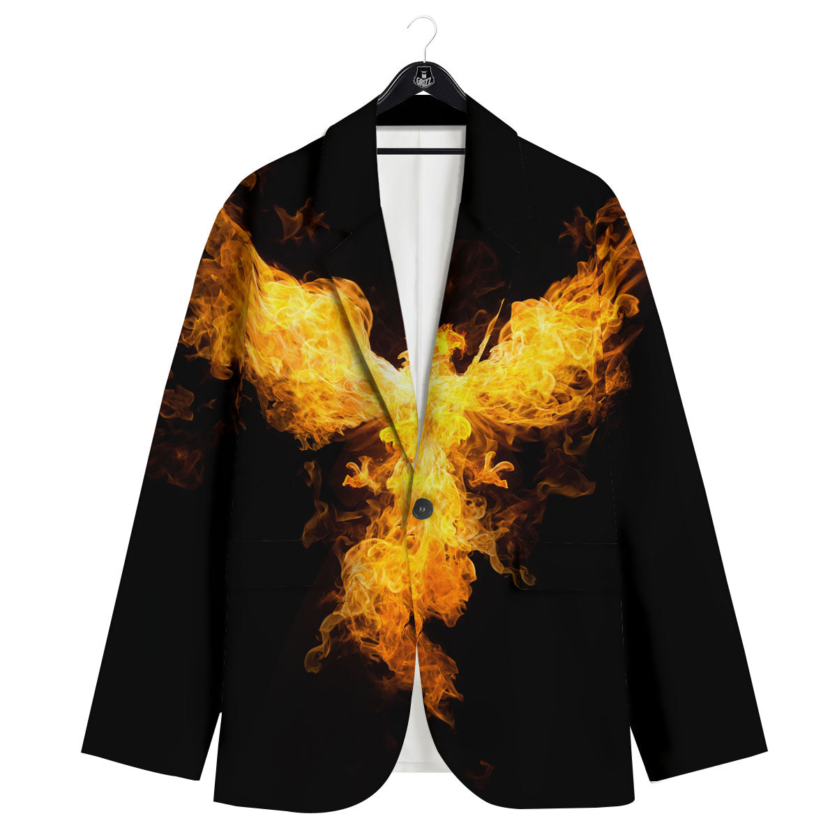Firebird Phoenix Print Men's Sport Coat-grizzshop