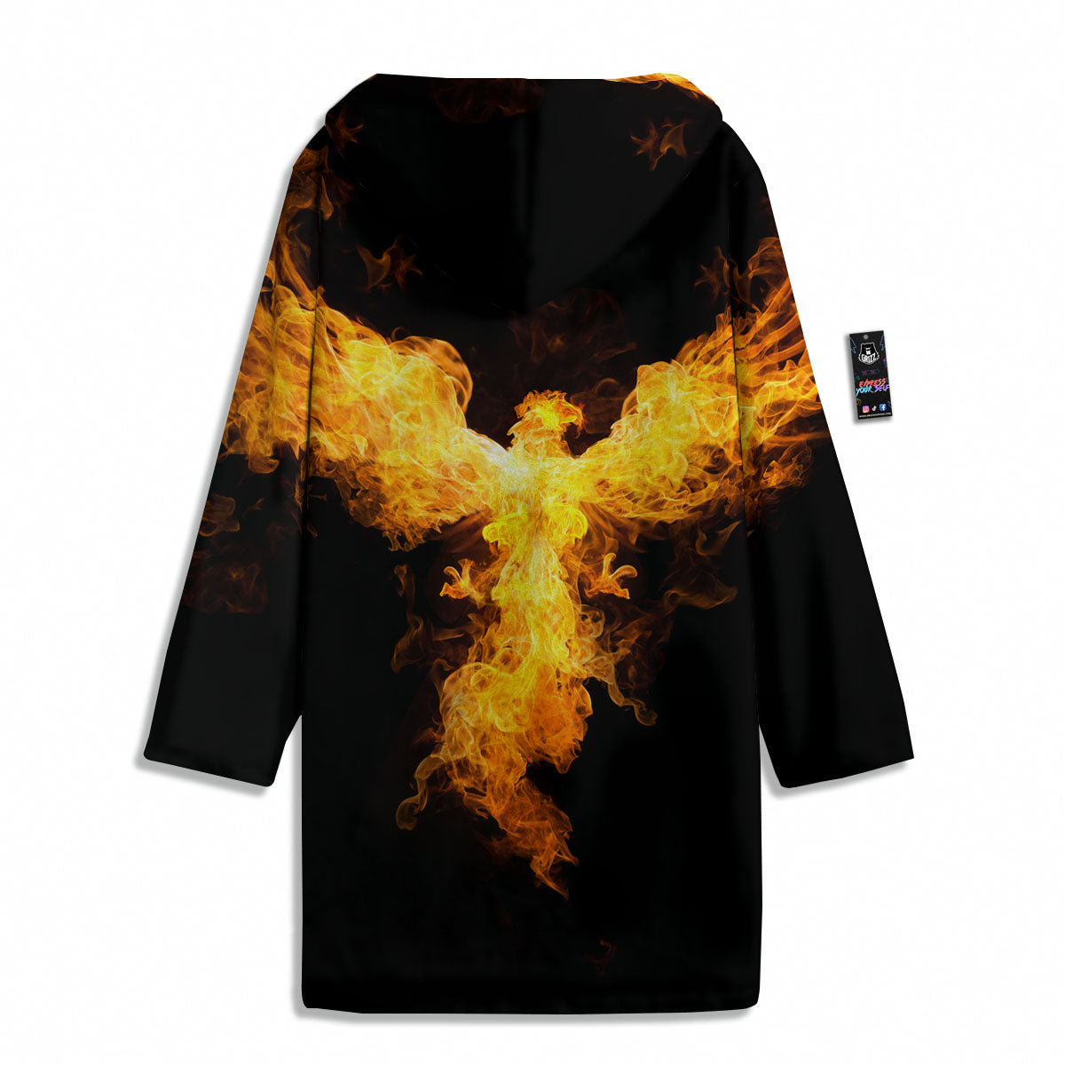 Firebird Phoenix Print Men's Windbreaker Jacket-grizzshop