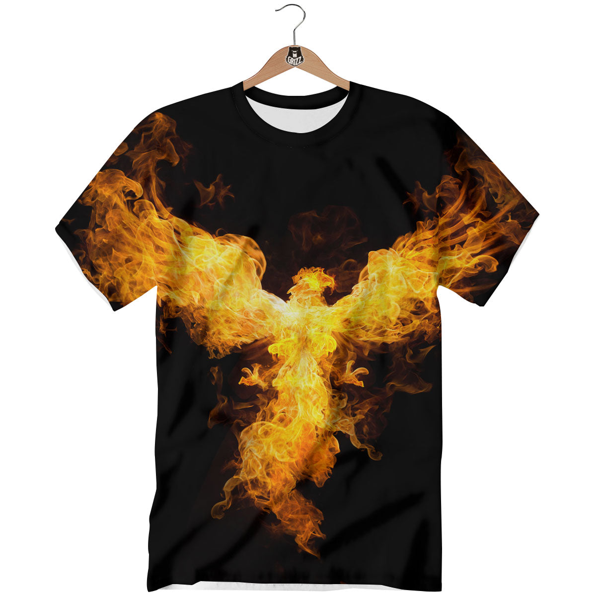 Firebird Phoenix Print T-Shirt-grizzshop