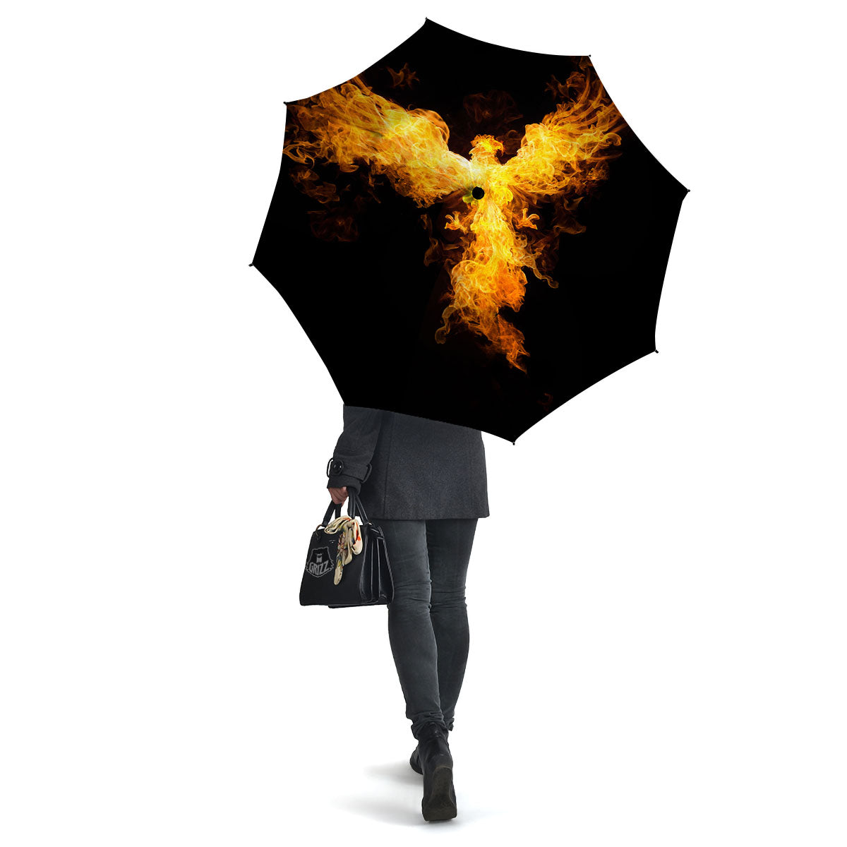 Firebird Phoenix Print Umbrella-grizzshop