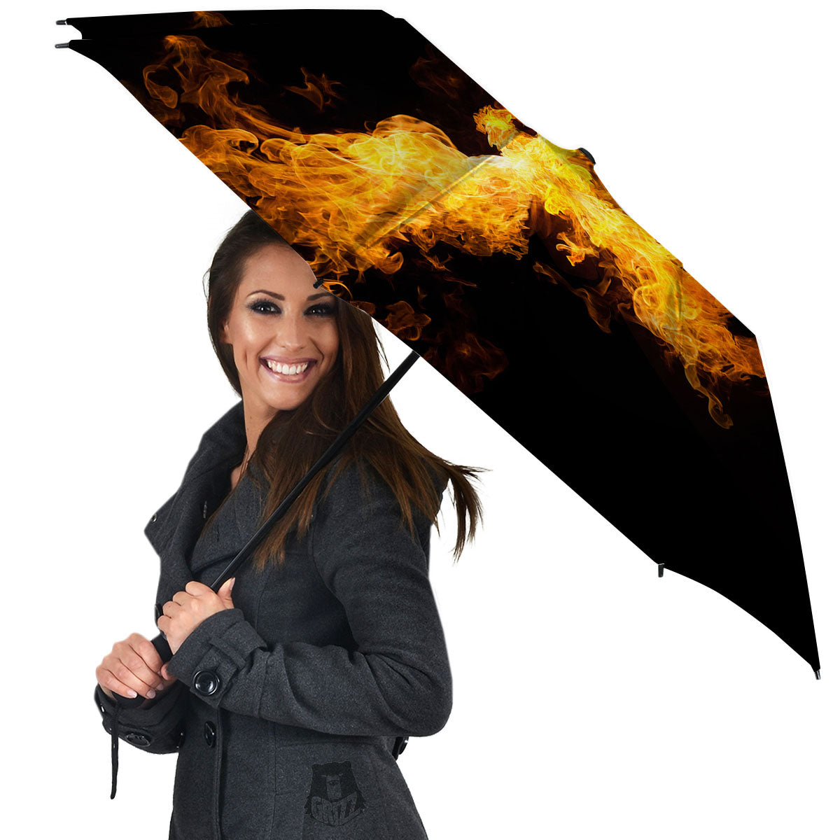 Firebird Phoenix Print Umbrella-grizzshop