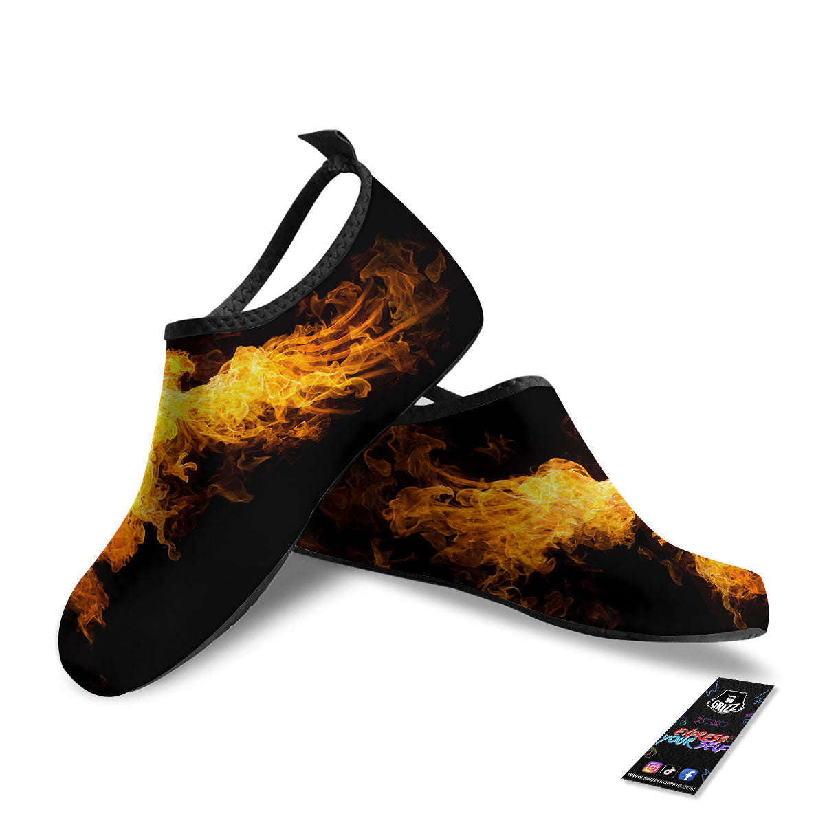 Firebird Phoenix Print Water Shoes-grizzshop
