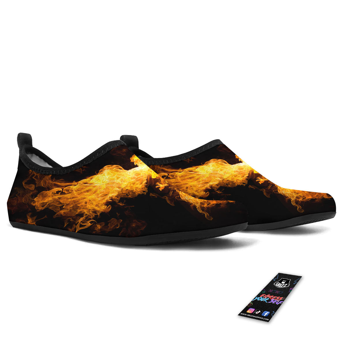 Firebird Phoenix Print Water Shoes-grizzshop