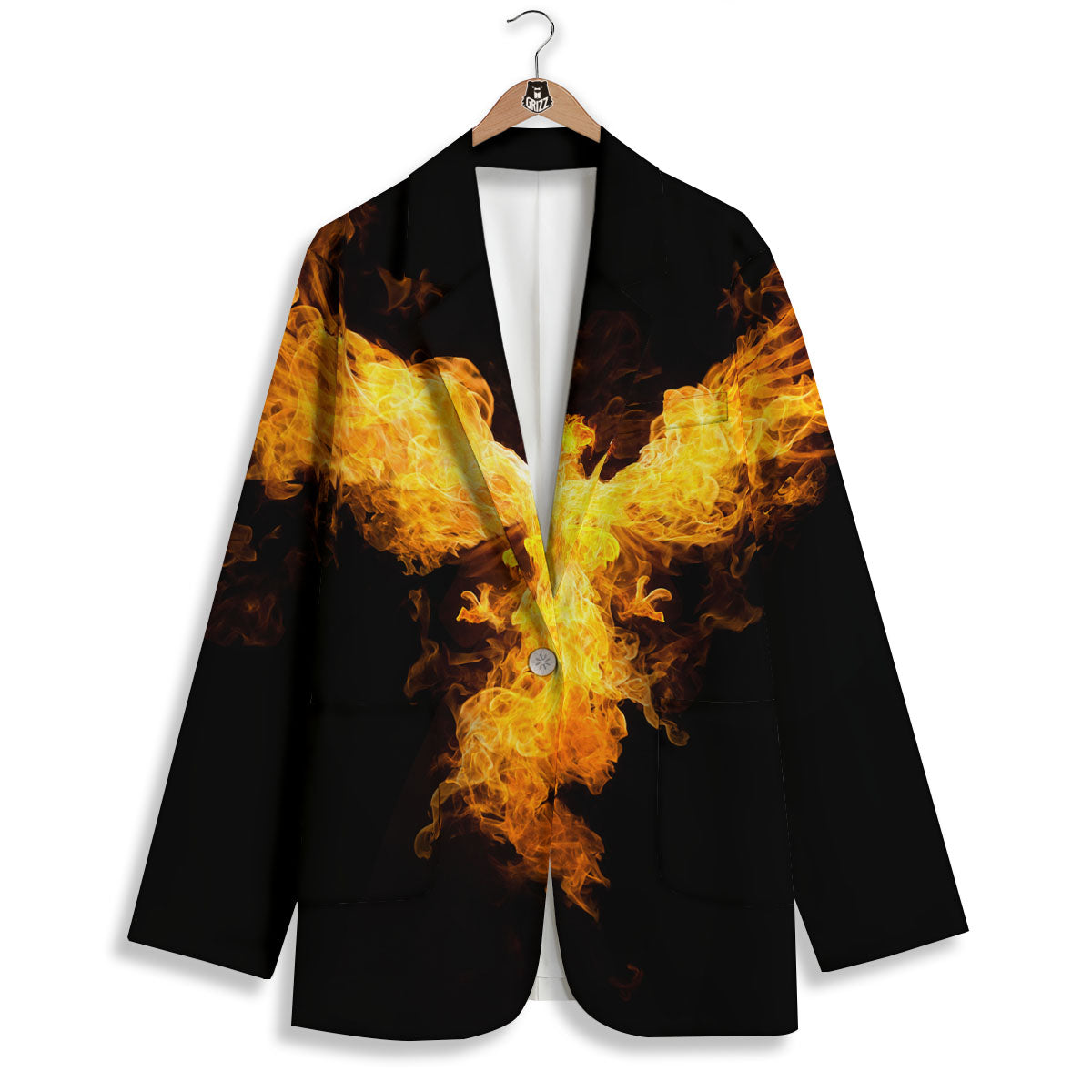 Firebird Phoenix Print Women's Blazer-grizzshop