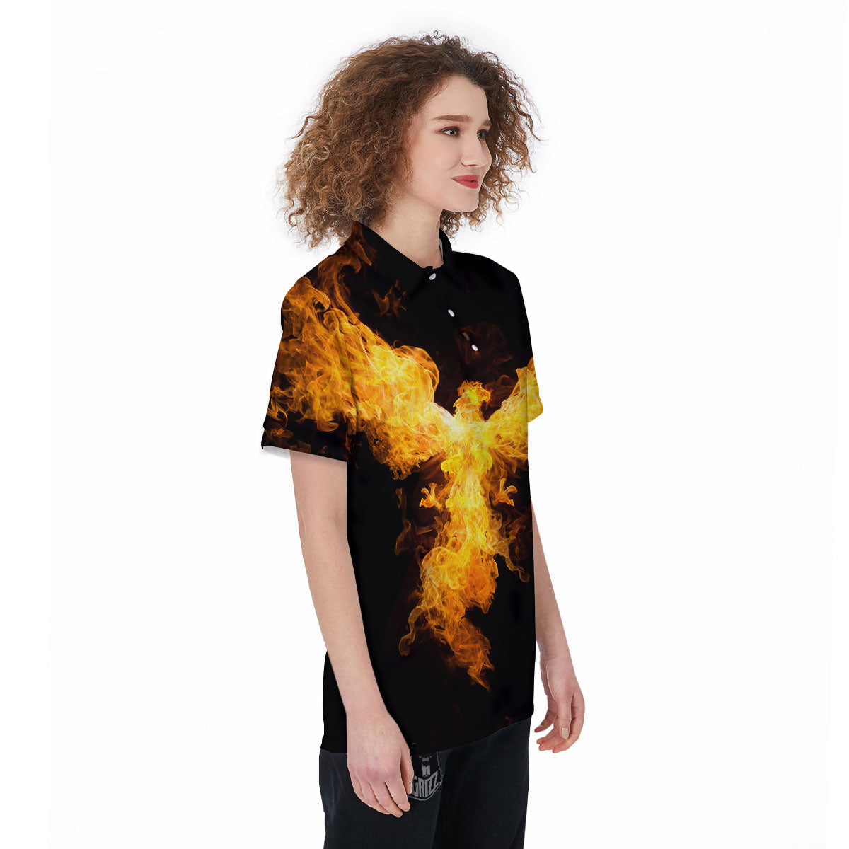 Firebird Phoenix Print Women's Golf Shirts-grizzshop