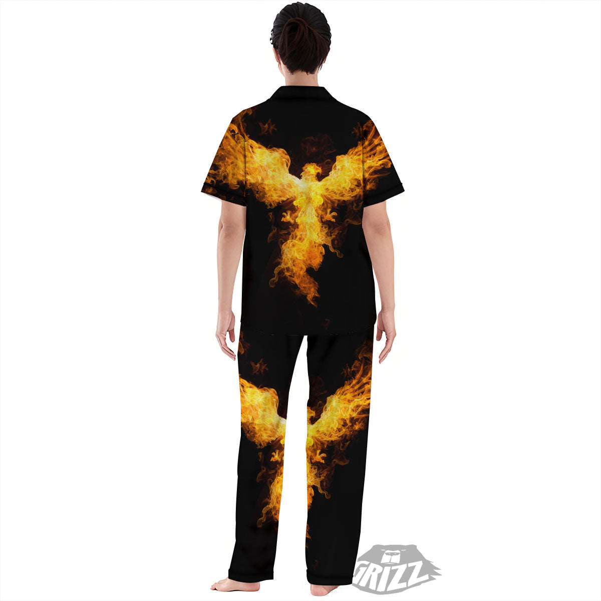 Firebird Phoenix Print Women's Pajamas Set-grizzshop