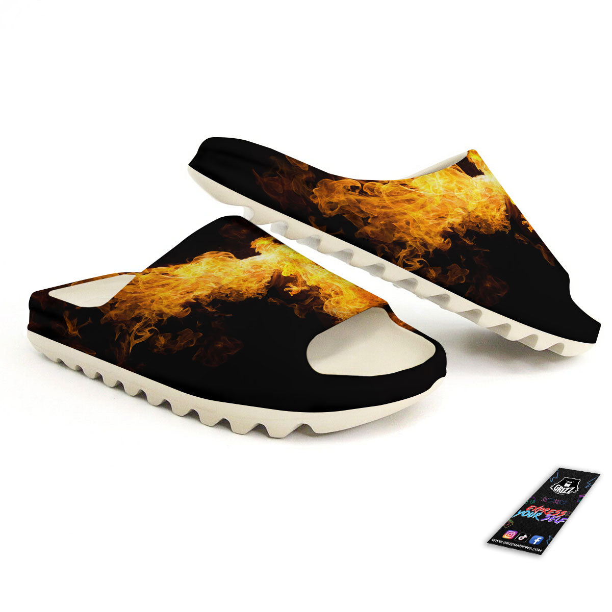 Firebird Phoenix Print Sandals-grizzshop