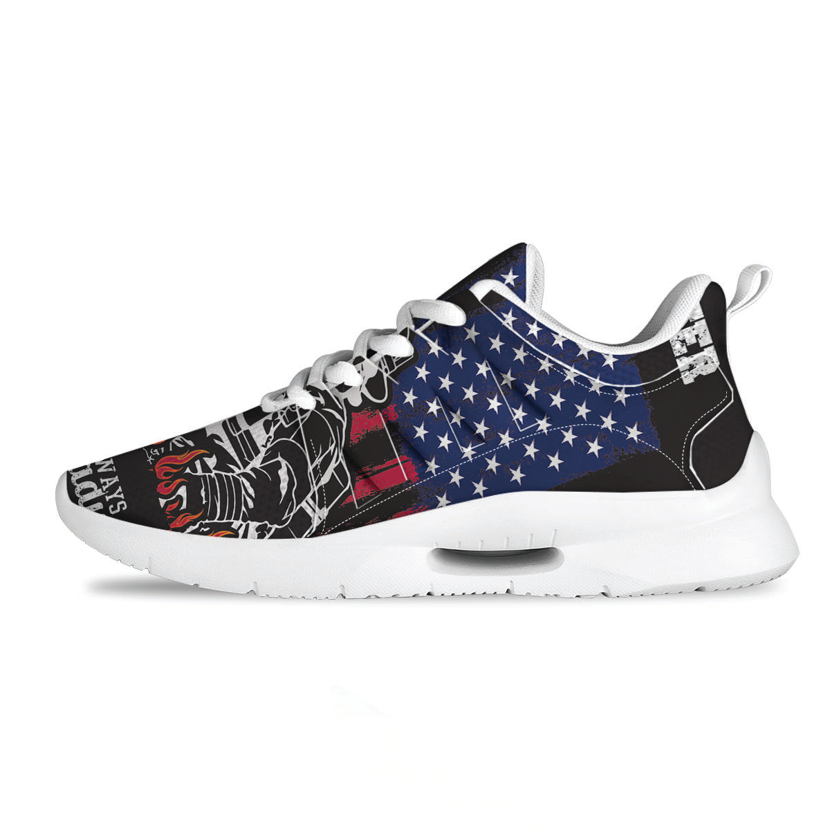Firefighter Emblem American Print Tennis Shoes-grizzshop
