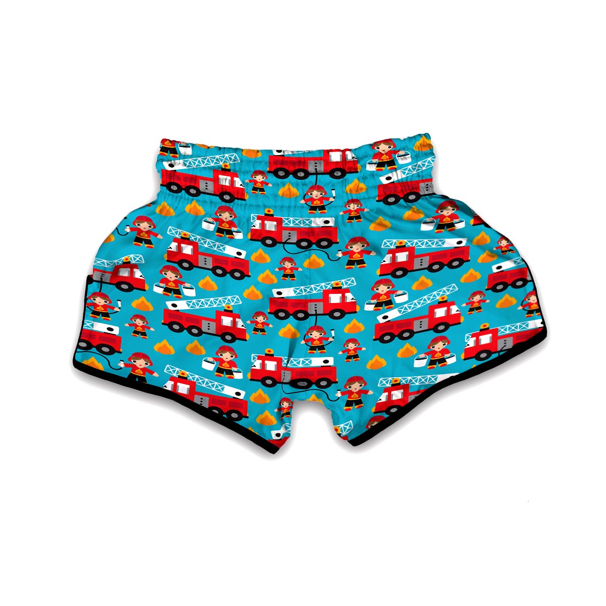 Firefighter Pattern Print Muay Thai Boxing Shorts-grizzshop