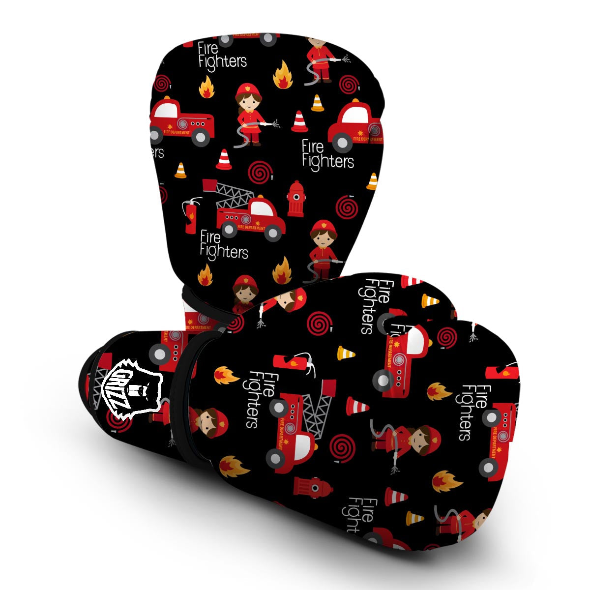 Firefighter Print Pattern Boxing Gloves-grizzshop