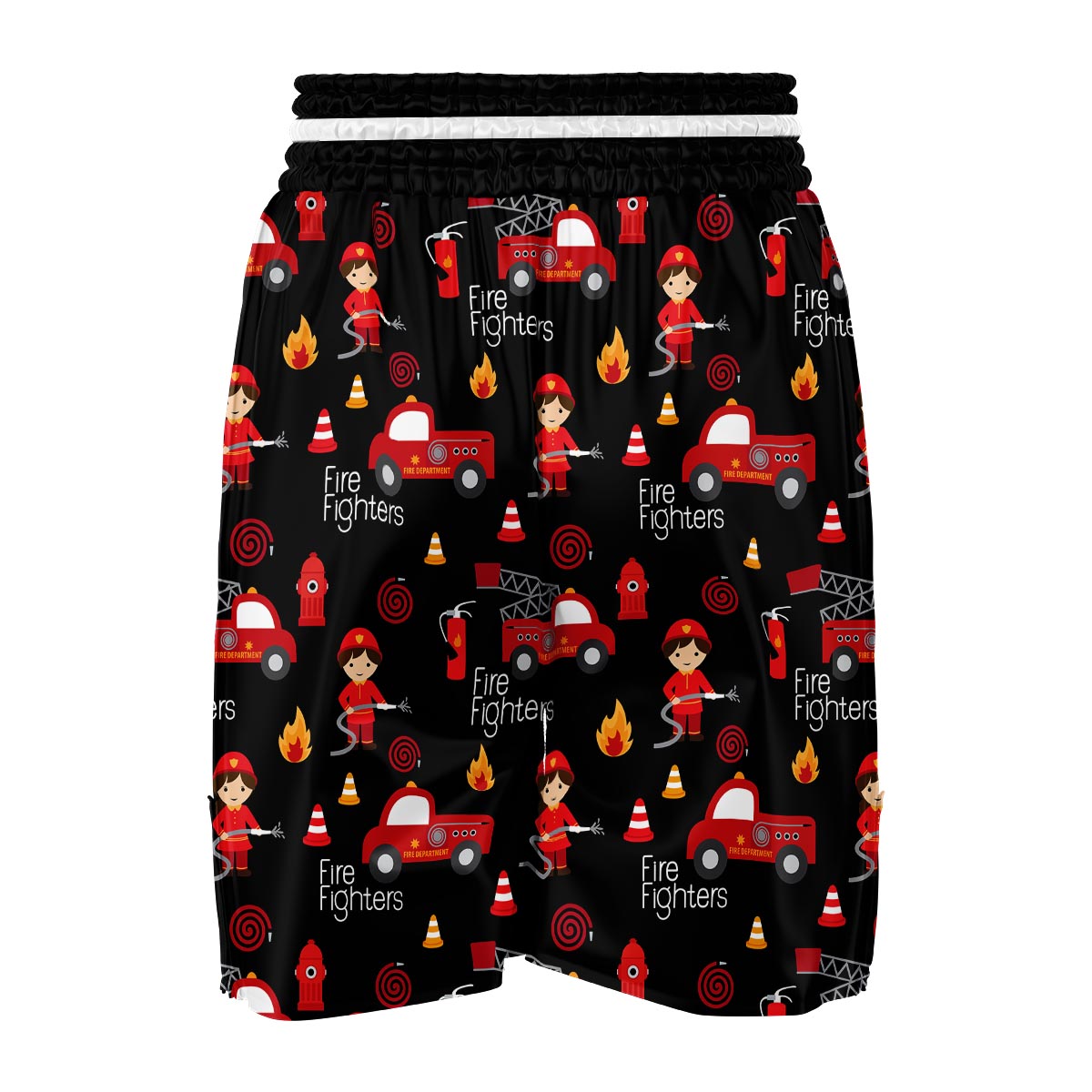 Firefighter Print Pattern Boxing Shorts-grizzshop