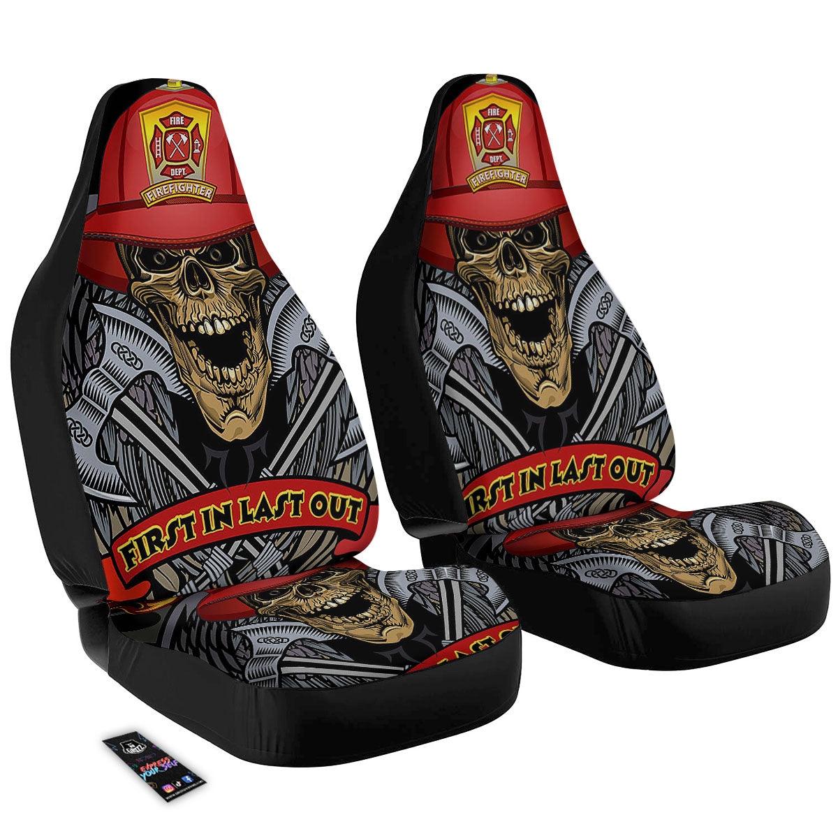 Firefighter Volunteer Print Car Seat Covers-grizzshop