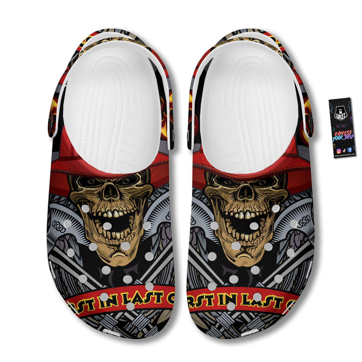 Firefighter Volunteer Print Clog-grizzshop