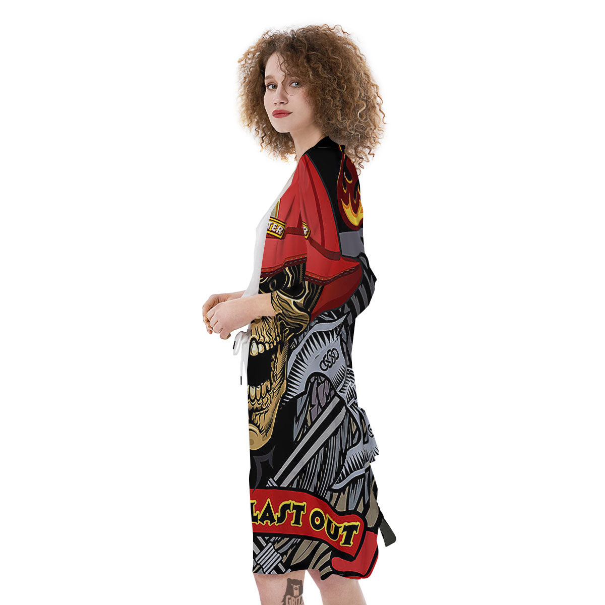 Firefighter Volunteer Print Kimono-grizzshop