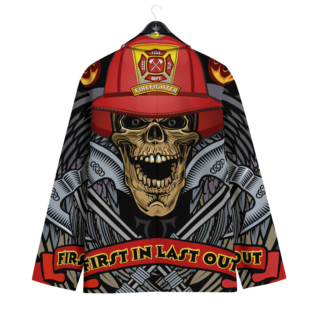 Firefighter Volunteer Print Men's Sport Coat-grizzshop