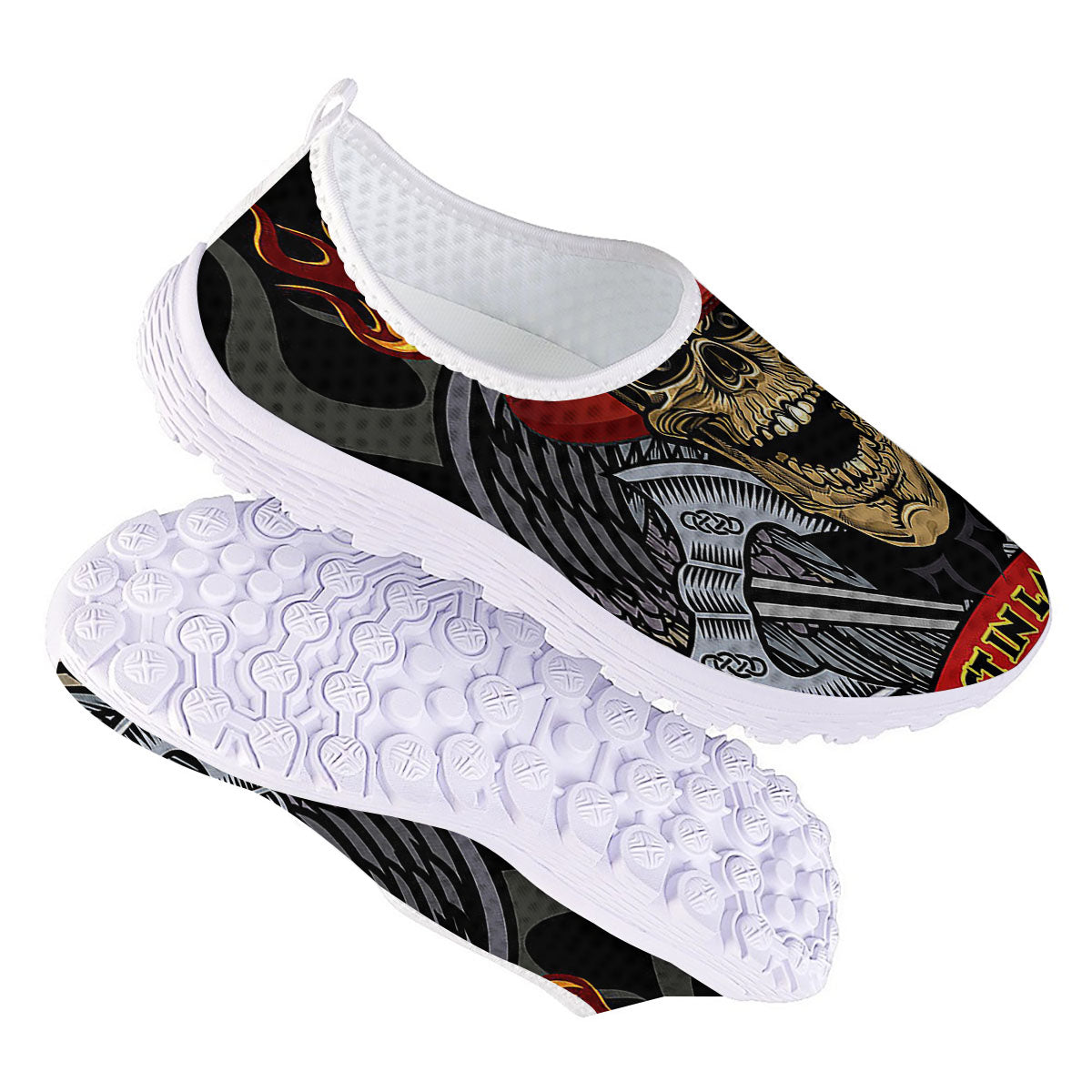 Firefighter Volunteer Print Nurse Shoes-grizzshop