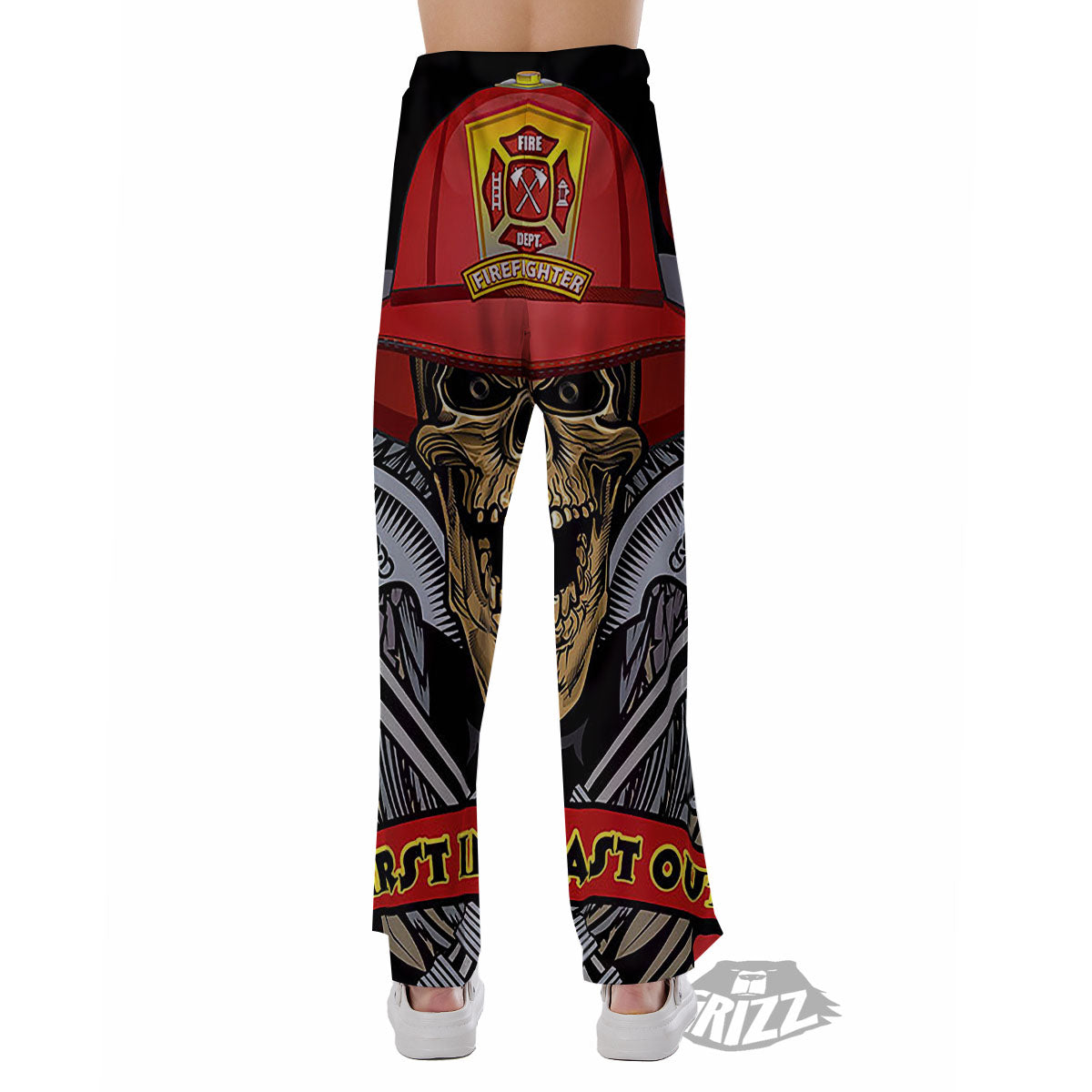 Firefighter Volunteer Print Pajama Pants-grizzshop