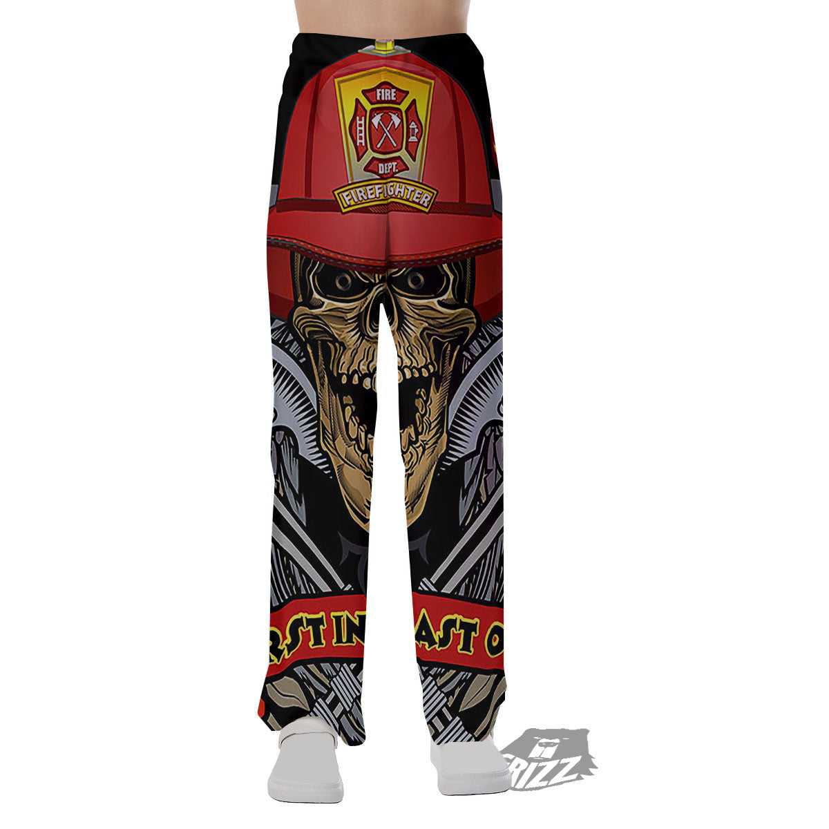 Firefighter Volunteer Print Pajama Pants-grizzshop