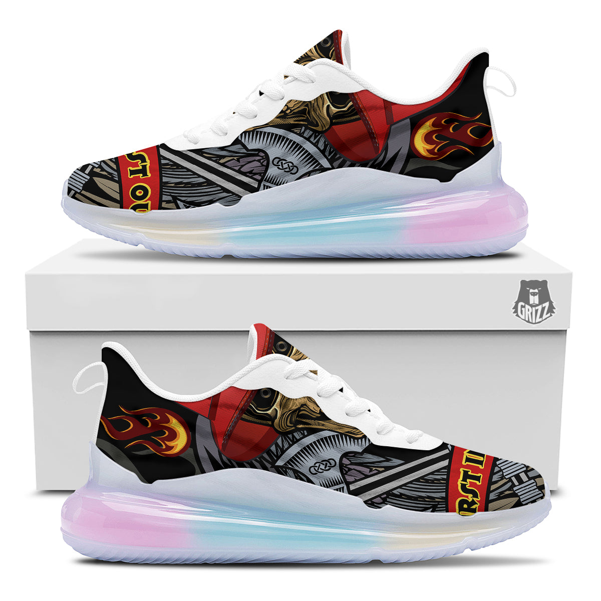 Firefighter Volunteer Print Running Sneakers-grizzshop