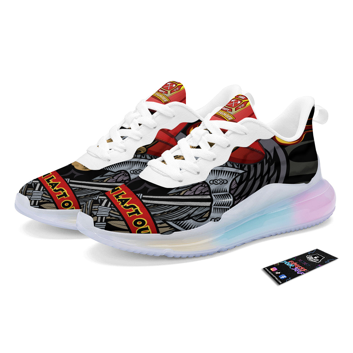 Firefighter Volunteer Print Running Sneakers-grizzshop