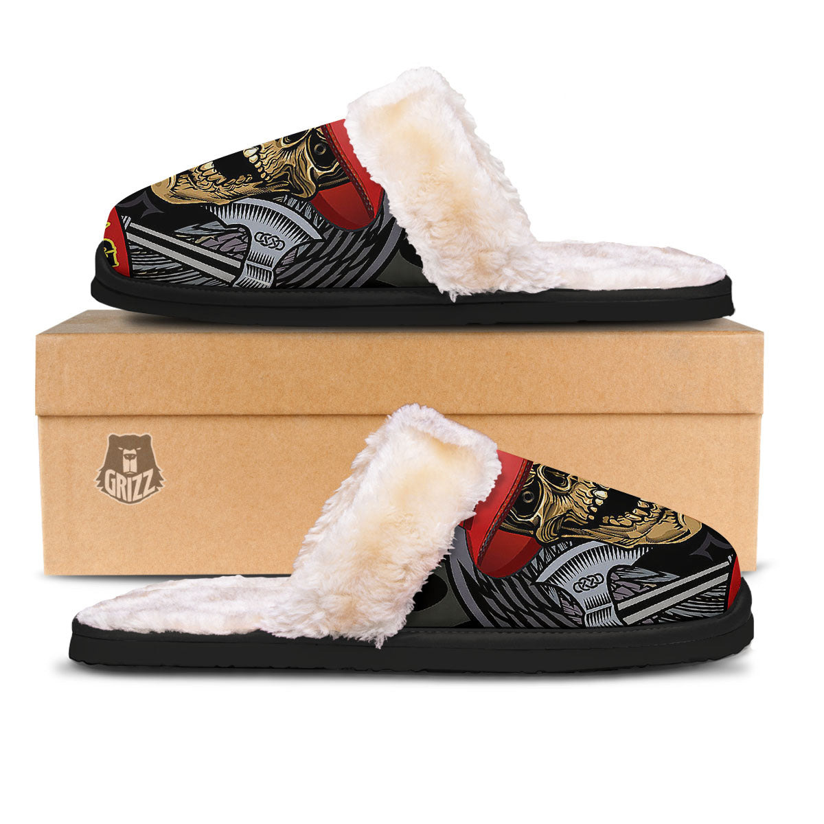 Firefighter Volunteer Print Slippers-grizzshop