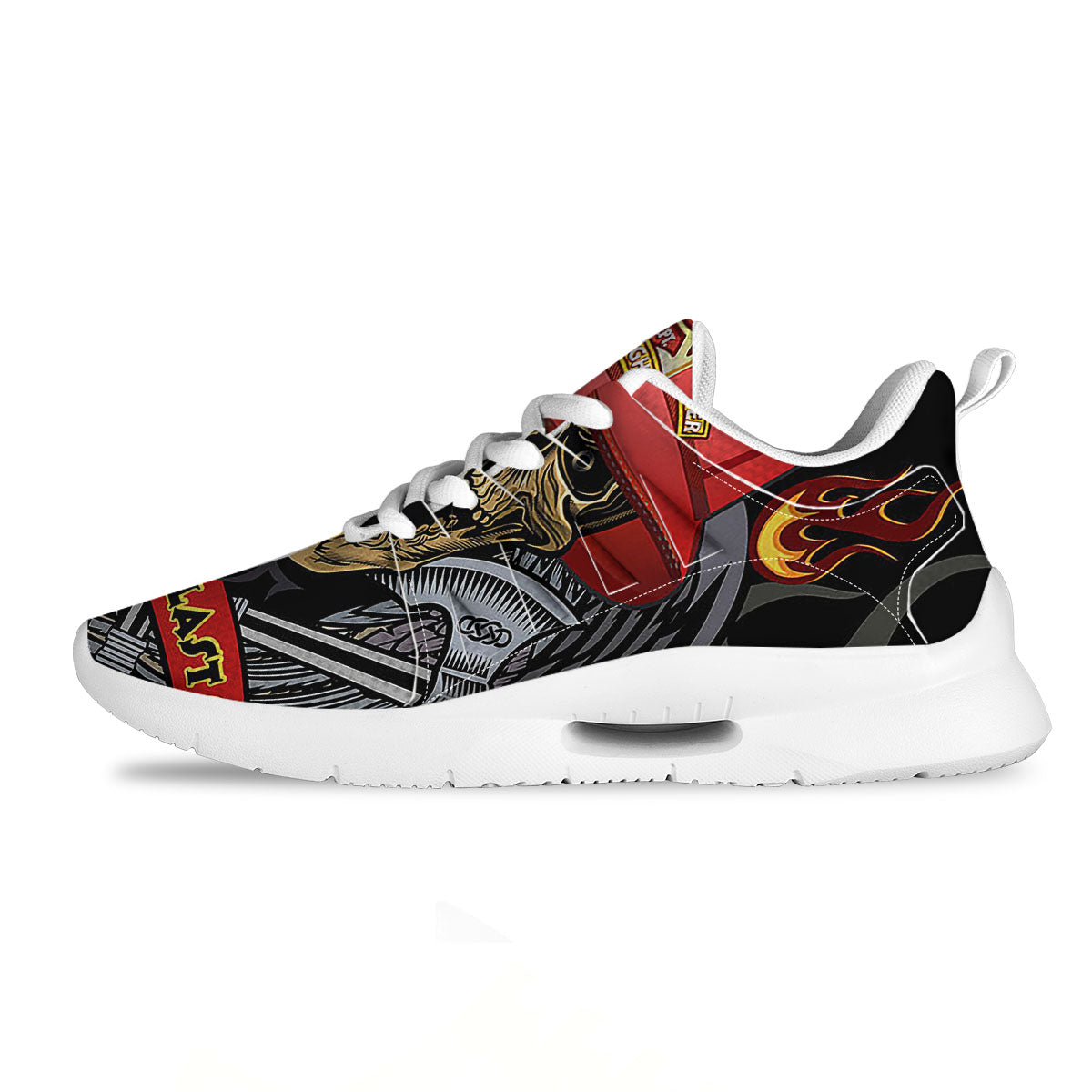 Firefighter Volunteer Print Tennis Shoes-grizzshop