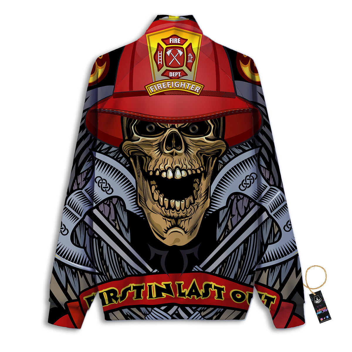 Firefighter Volunteer Print Track Jacket-grizzshop