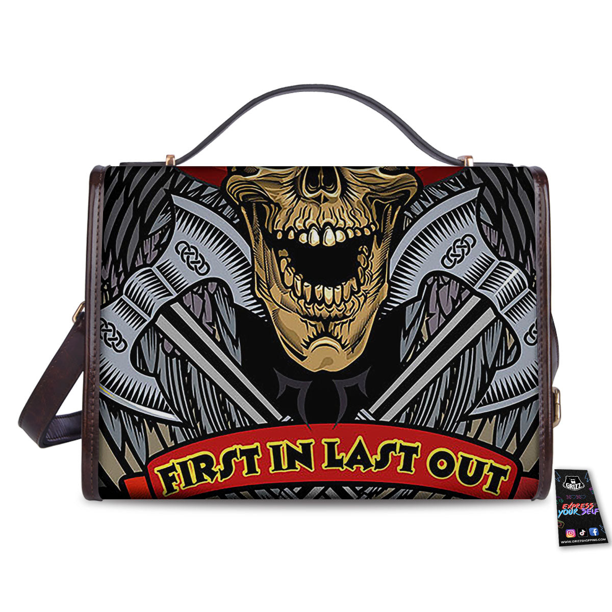 Firefighter Volunteer Print Women's Satchel Bag-grizzshop