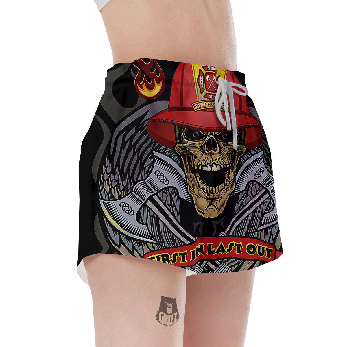 Firefighter Volunteer Print Women's Shorts-grizzshop