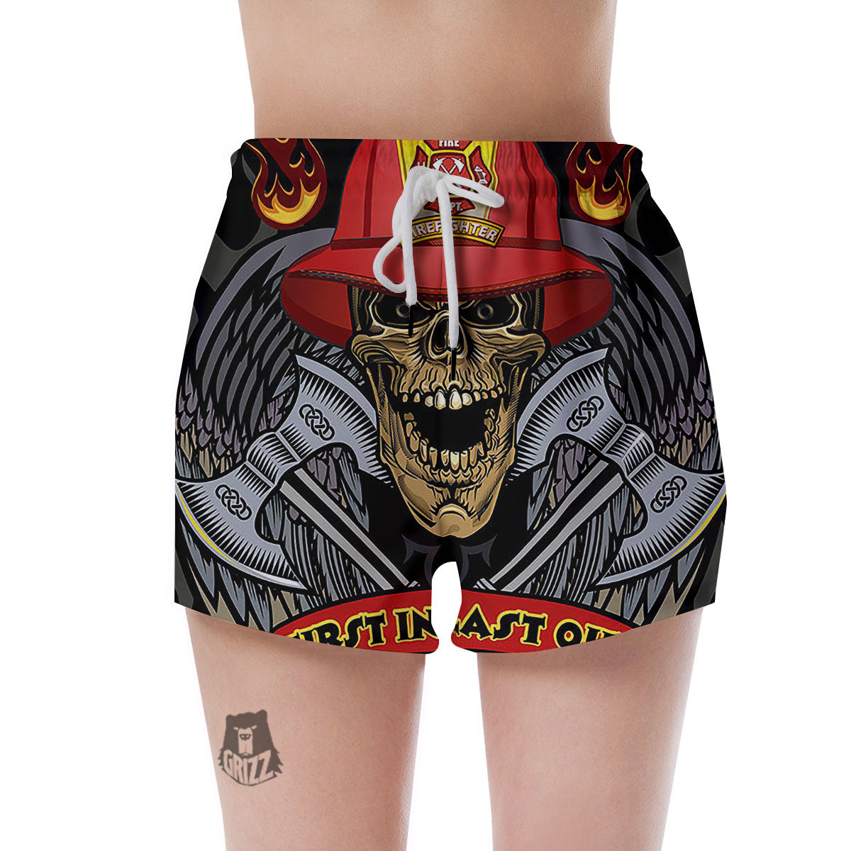 Firefighter Volunteer Print Women's Shorts-grizzshop