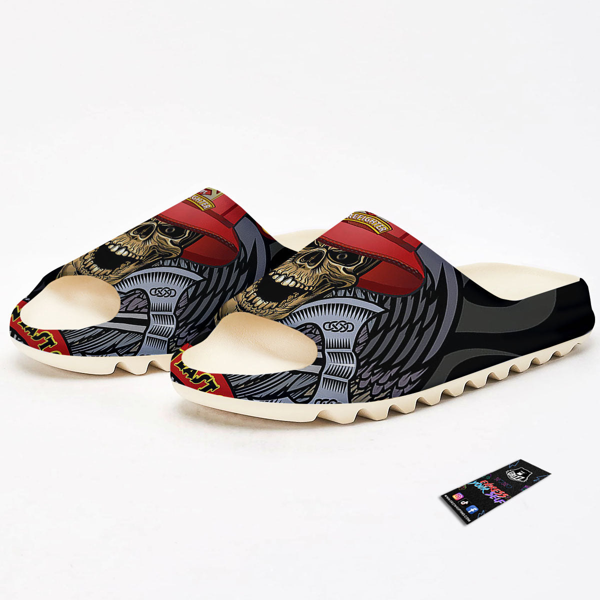Firefighter Volunteer Print Sandals-grizzshop