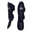 Firework Black And Colorful Print Pattern Muay Thai Shin Guards-grizzshop