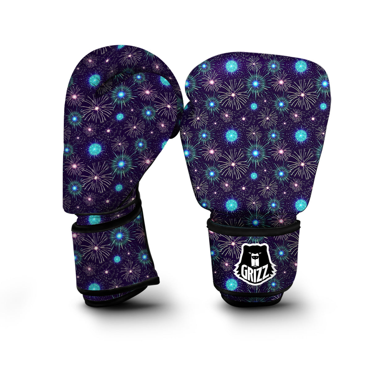 Firework Fetival Print Pattern Boxing Gloves-grizzshop