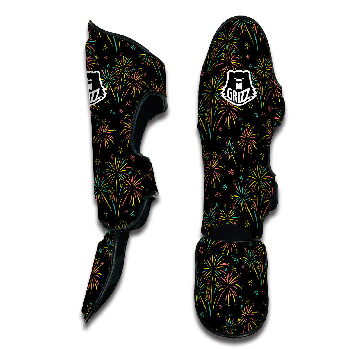 Firework Pastelcolor Print Pattern Muay Thai Shin Guards-grizzshop