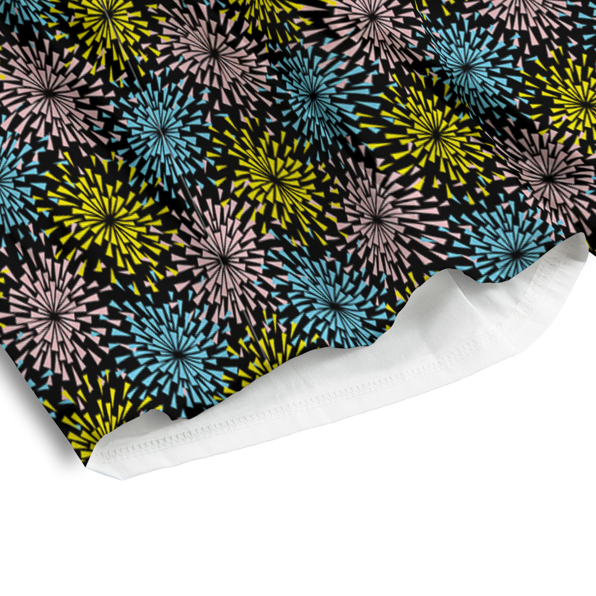 Fireworks Flowers Abstract Print Pattern Men's Athletic Shorts-grizzshop