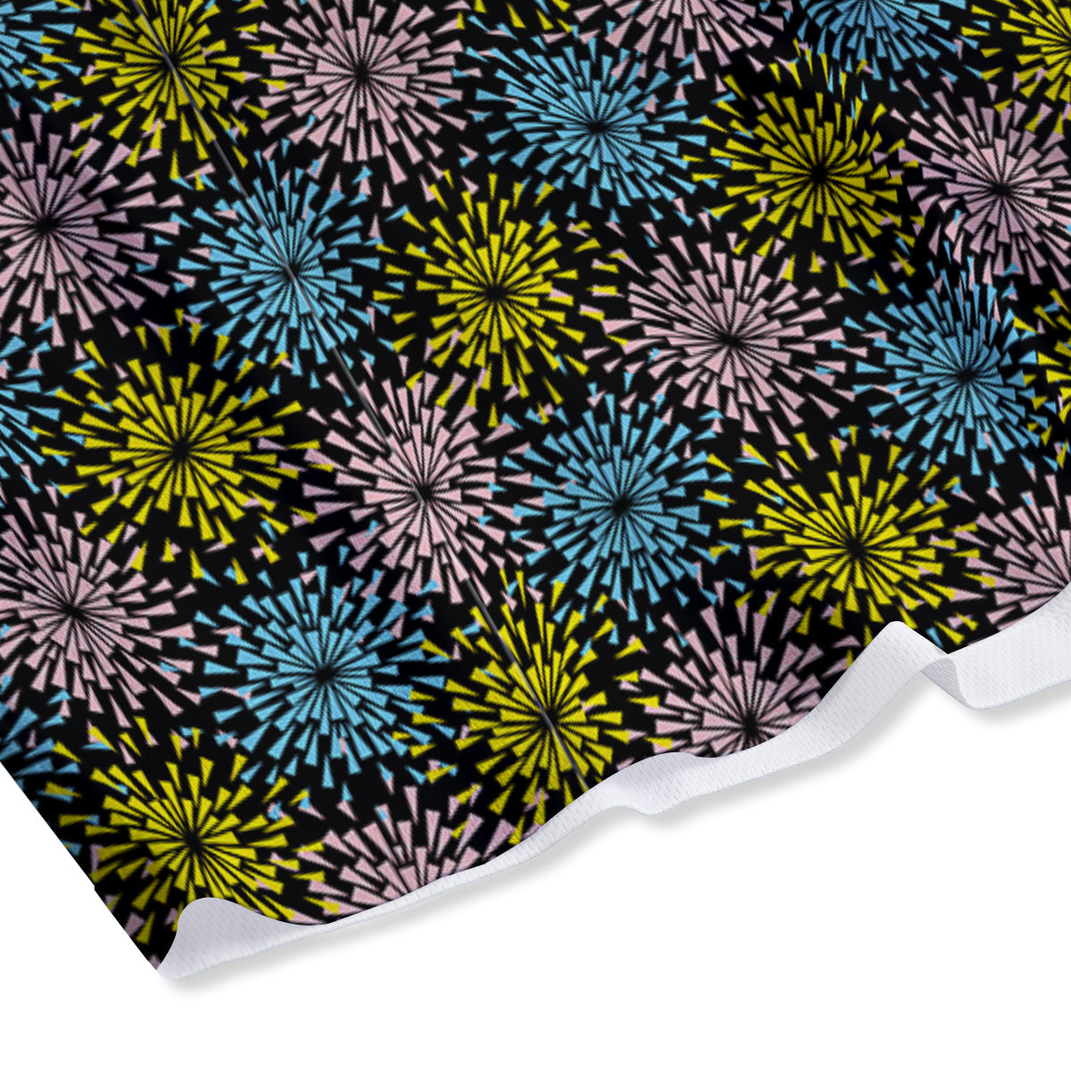 Fireworks Flowers Abstract Print Pattern Mesh Shorts-grizzshop