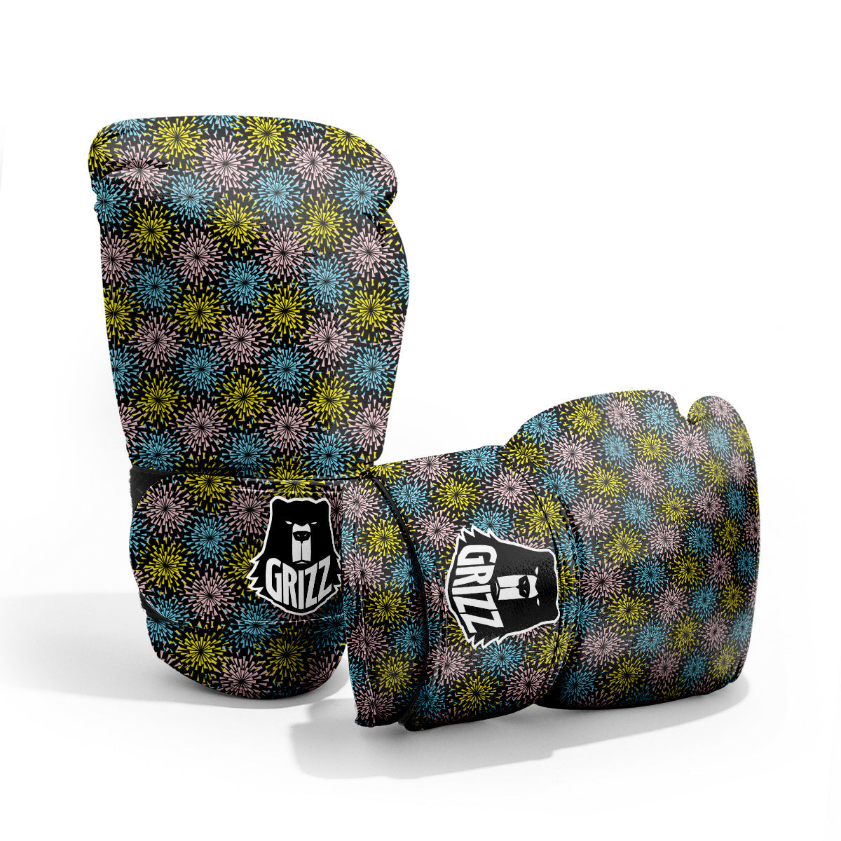 Fireworks Flowers Abstract Print Pattern Sparring Gloves-grizzshop