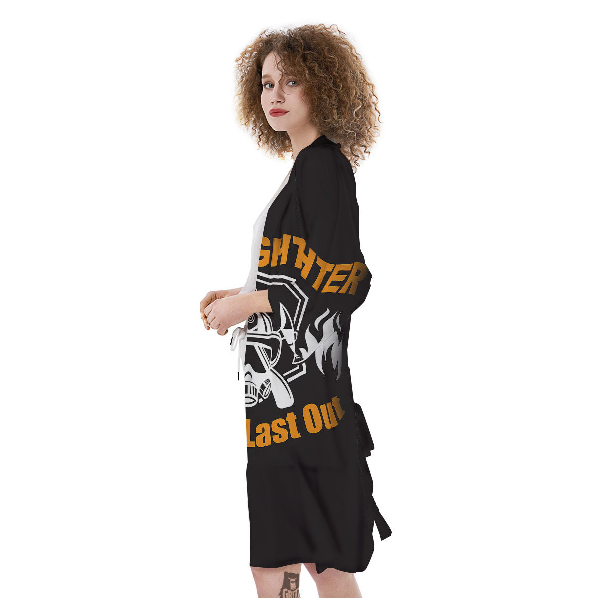 First In Last Out Firefighter Print Kimono-grizzshop
