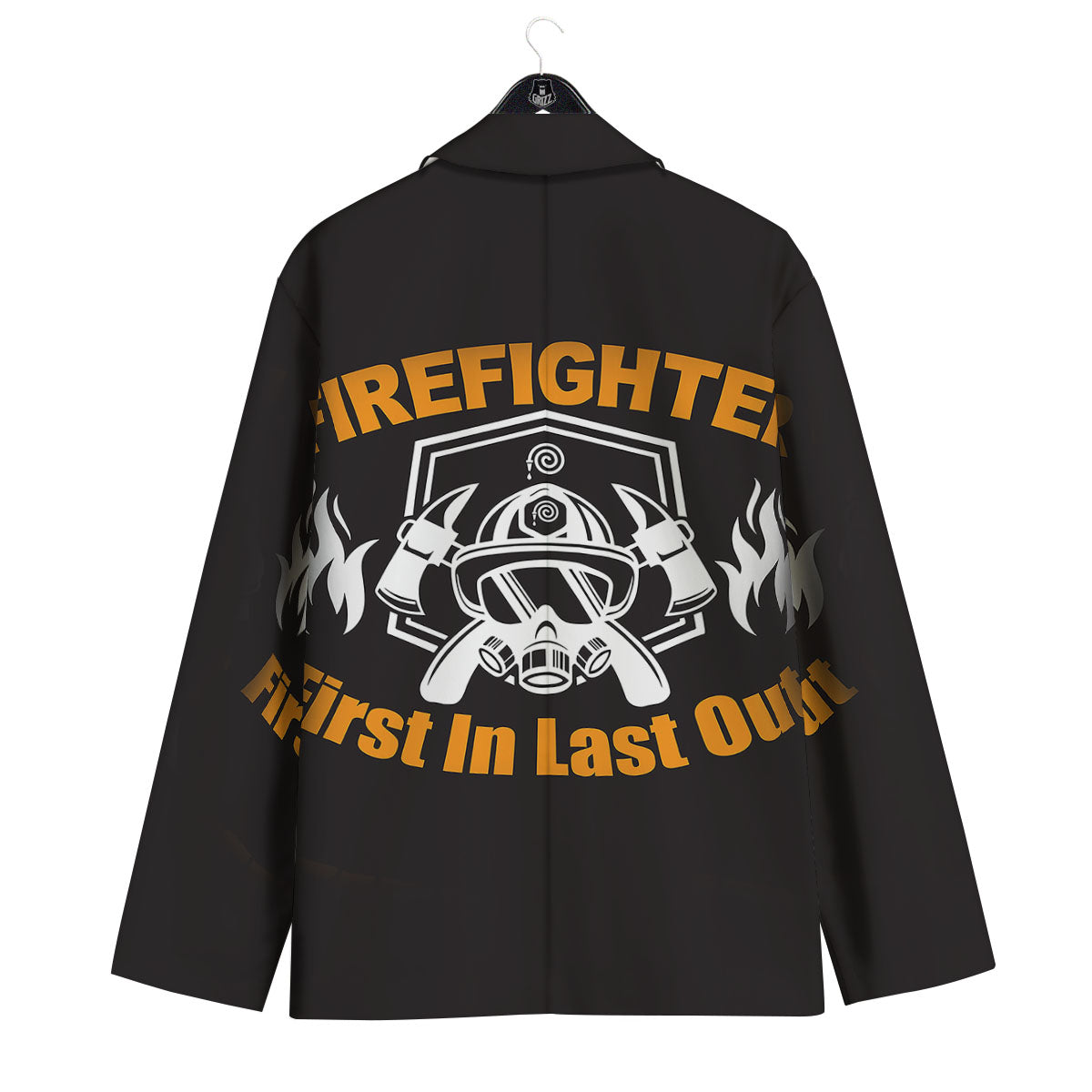 First In Last Out Firefighter Print Men's Sport Coat-grizzshop