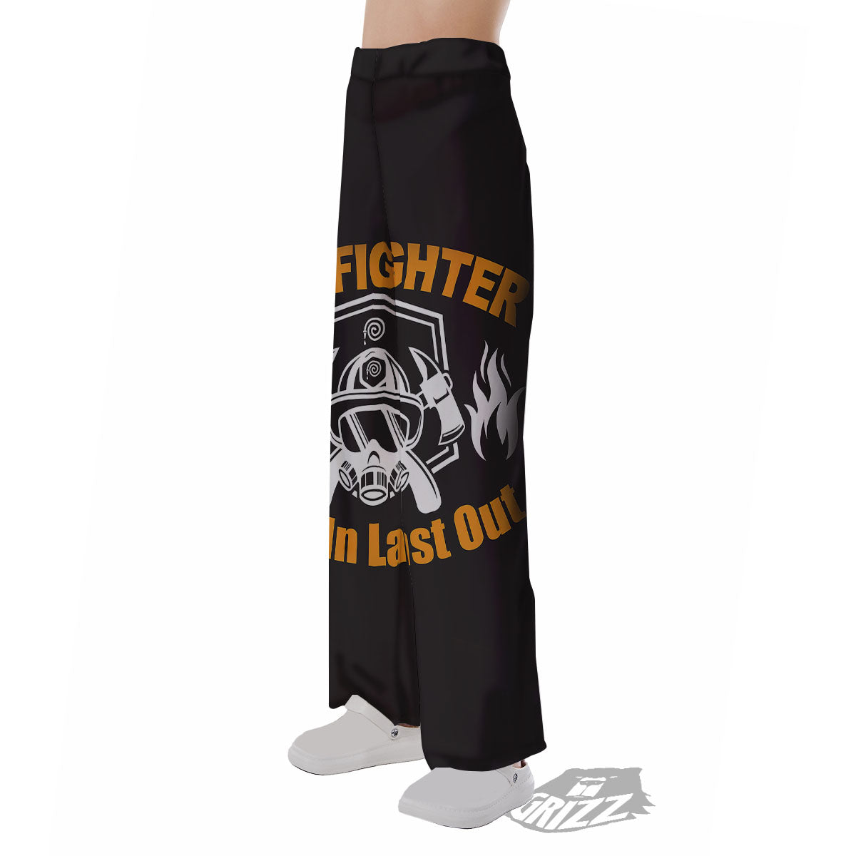 First In Last Out Firefighter Print Pajama Pants-grizzshop