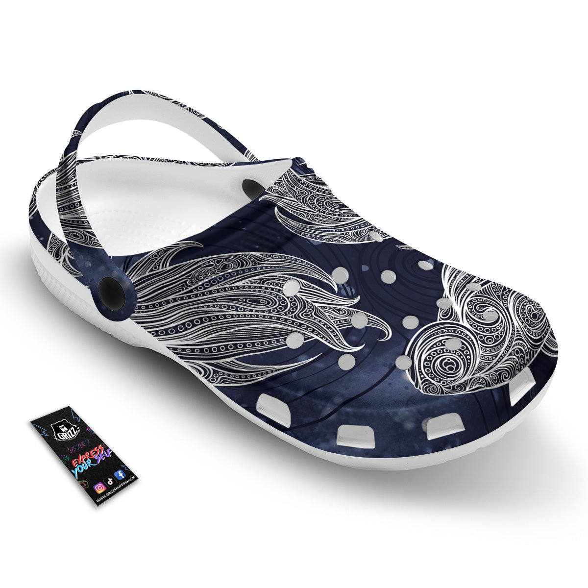 Fish Bohemian Spiritual Print Clog-grizzshop
