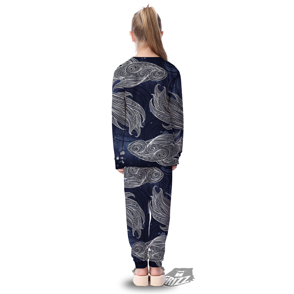 Fish Bohemian Spiritual Print Kid's Pajamas-grizzshop