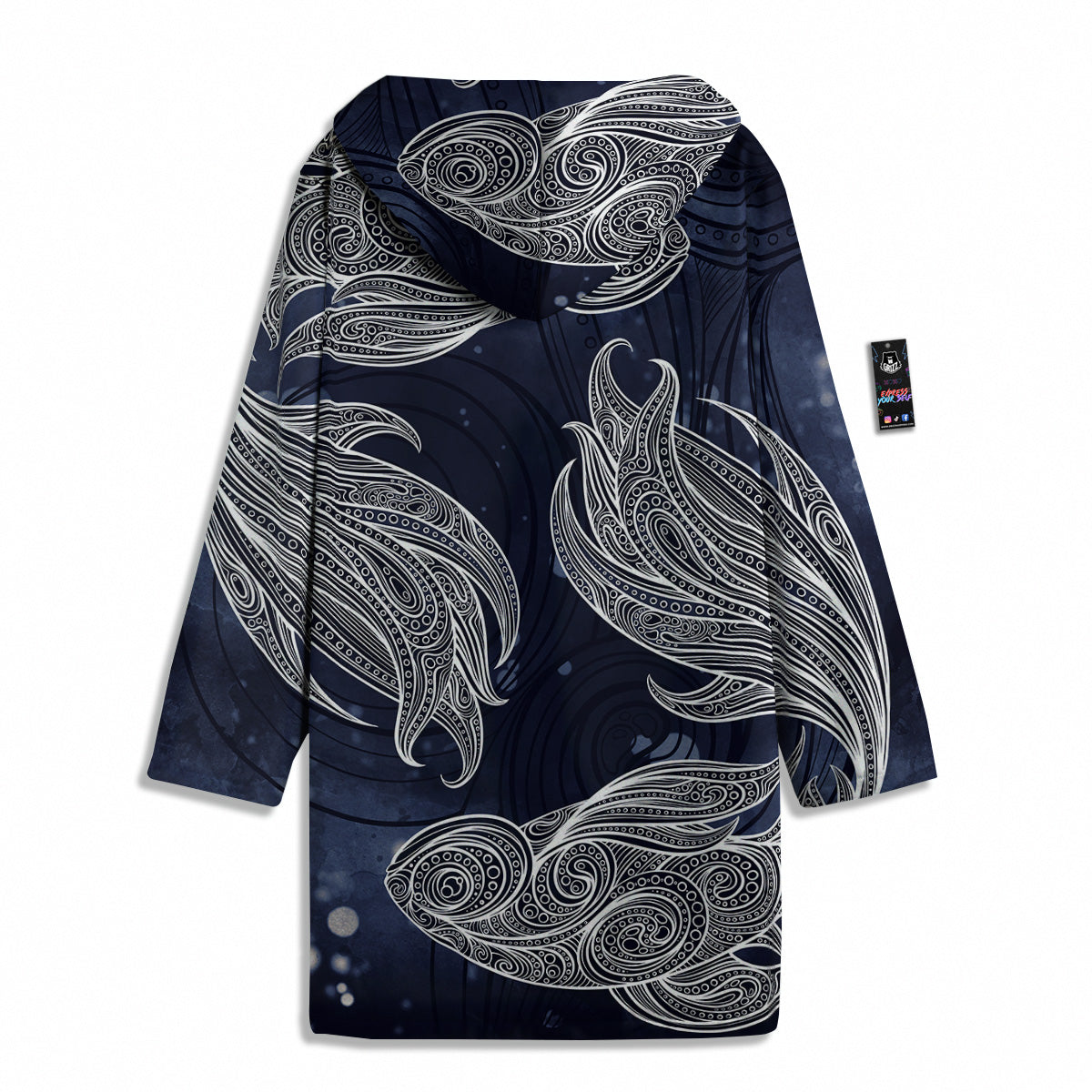 Fish Bohemian Spiritual Print Men's Windbreaker Jacket-grizzshop