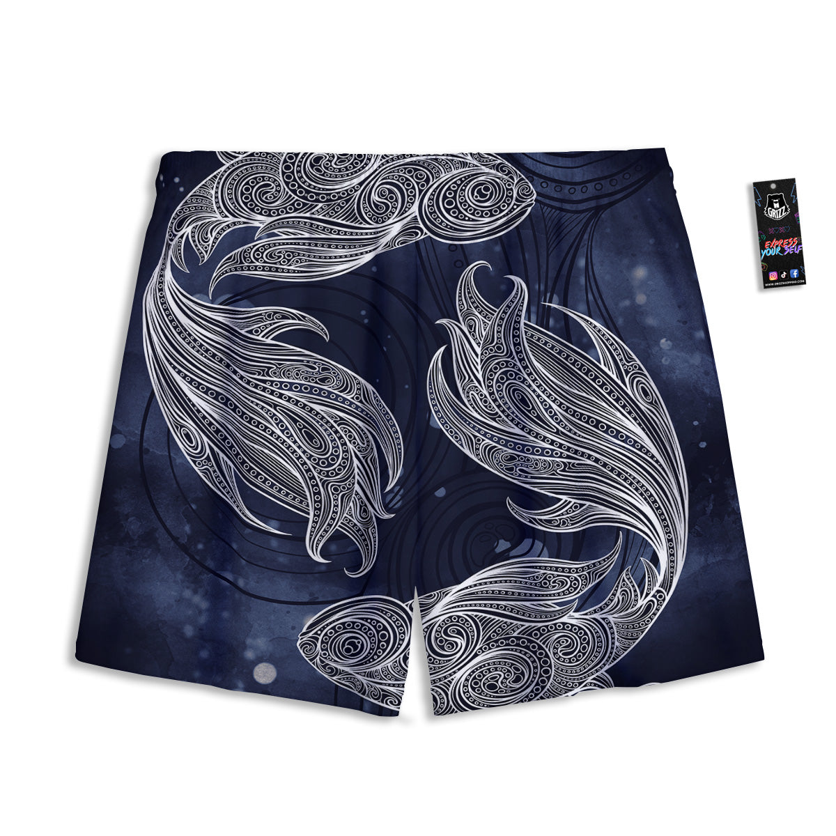 Flower Frangipani Print Mesh Shorts