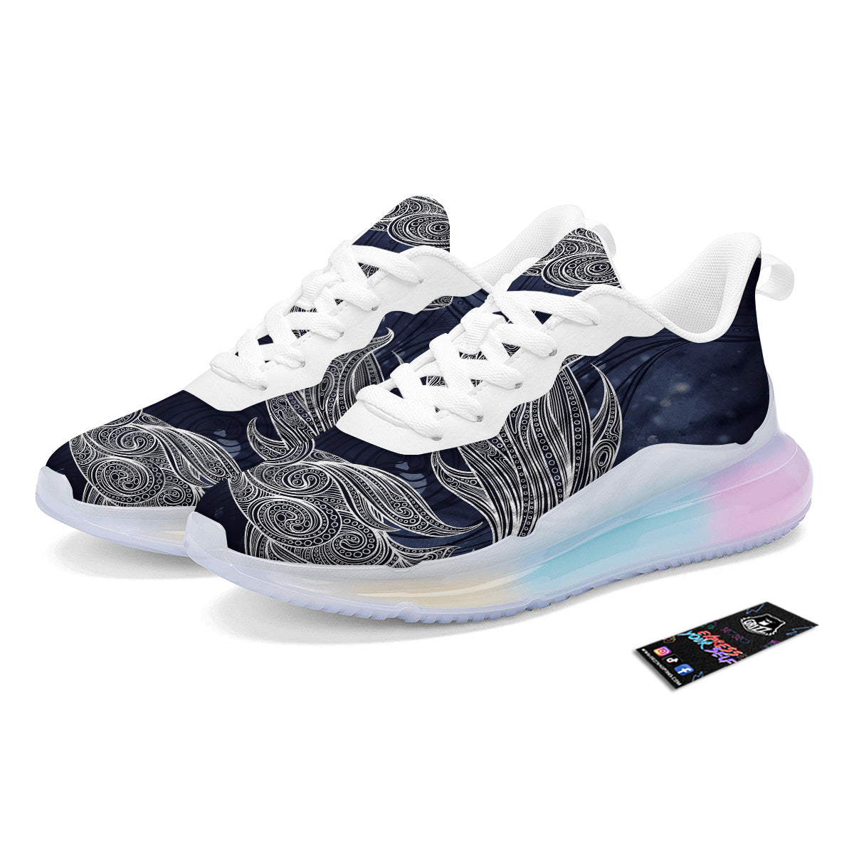 Fish Bohemian Spiritual Print Running Sneakers-grizzshop